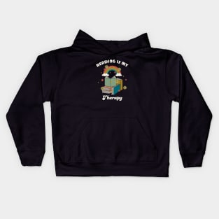 Reading Is My Therapy Kids Hoodie